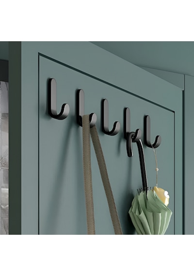 Metal Siyah 3m Yapışkanlı Askılık 5 Adet Kapı Arkası Bornoz Askılığı Mutfak Askı Banyo Askılık Metal Diğer Metal Siyah 3m Yapışkanlı Askılık 5 Adet Kapı Arkası Bornoz Askılığı Mutfak Askı Banyo Askılık Metal Diğer
