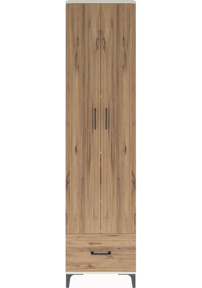 Arges Dolap 5 Raflı Tek Çekmeceli 2 Kapaklı 60x30x243 Aytaşı-çam Aytaşı
