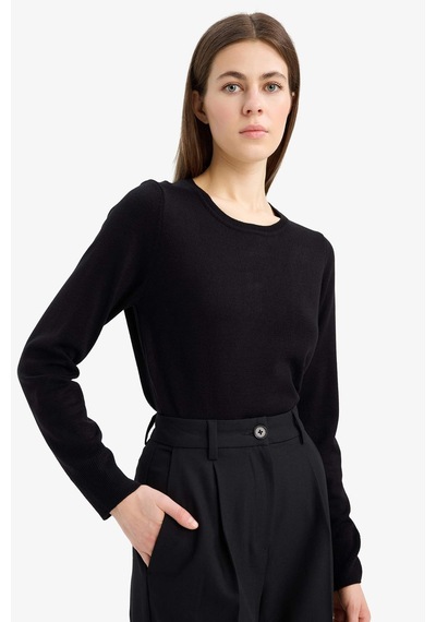 Defacto Regular Fit Bisiklet Yaka Triko Kazak F7091AZ20AU