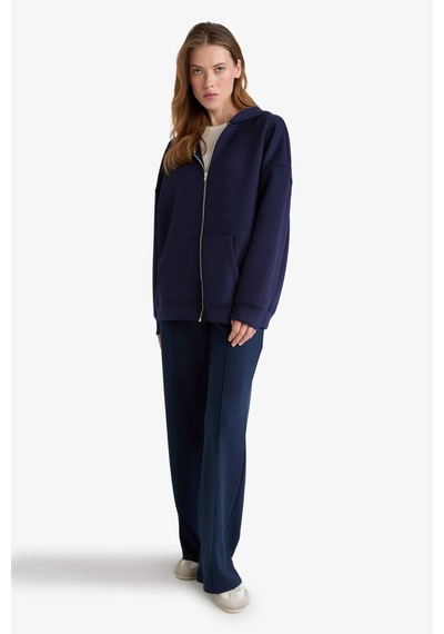 Defacto Relax Fit Normal Bel Düz Paça Modal Pantolon G2912ax25aunv245 Lacivert