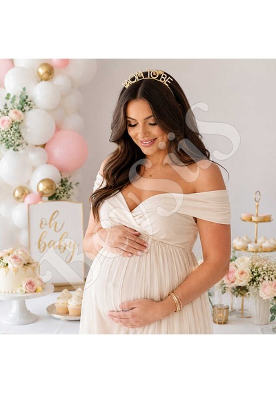 Mom To Be Taşlı Lüx Tac Rose Gold Tüm Yaşlar