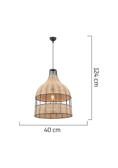Reyes Tekli Rattan Detaylı Modern Mutfak, Koridor Sarkıt Salon Avize
