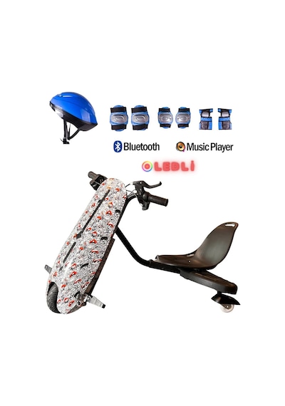 Citymate Drift Car Elektrikli Kaykay Bluetooth Dirift Kar Hoverboard Scooter + Koruma Ekipmanı D30