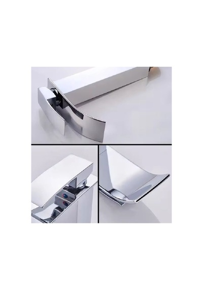 Rena Design Lavabo Bataryasi Krom Şelale Kare Gövde Eğimli Havza Banyo Armatür Çift Giriş Musluk Lüks Ergonamik