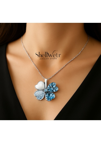 Blueclover 925 Gümüş Zincir Mavi Taşlı Yonca Kolye Sevdiklerinize Kendinize En Şanslı Kolye Gümüş Blueclover 925 Gümüş Zincir Mavi Taşlı Yonca Kolye Sevdiklerinize Kendinize En Şanslı Kolye Gümüş