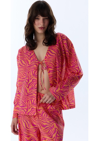 Penti Deila Uzun Kollu Kimono Çok Renkli