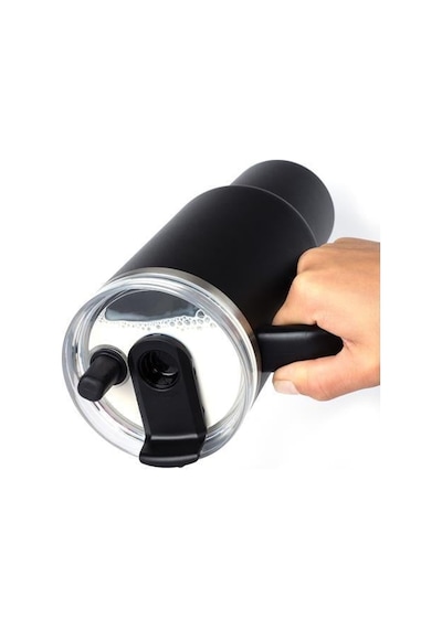 Lurch - Big Cup 1.2 L Granit Gri, Paslanmaz Çelik Termos - Uzatılabilir Pipetli, Çift Cidarlı, Sızdırmaz - 240878 Beyaz