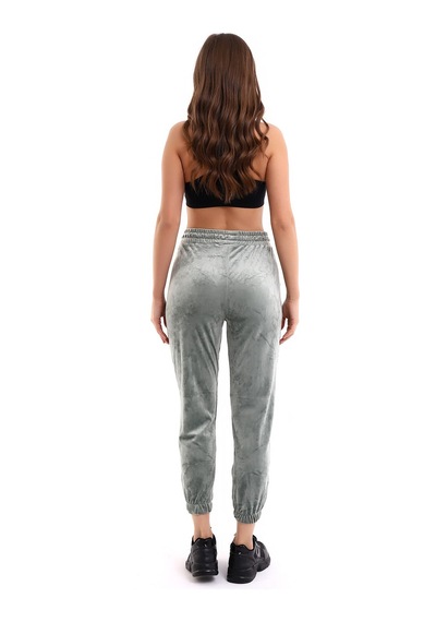 Winmoda34 Kadife Eşofman Jogger Çağla-yeşili