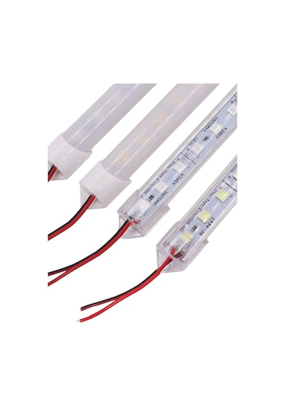 Alüminyum Kasalı Çubuk Barled 12v 72 Ledli 5730 Şeffaf Cam Beyaz Led