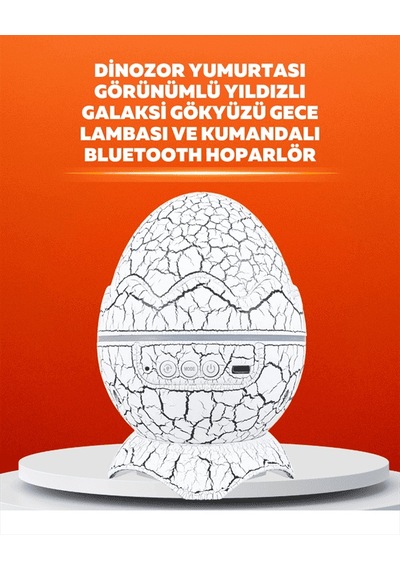 Dinozor Yumurtası Tasarımlı Projektörlü Gece Lambası Çok Renkli 27731193
