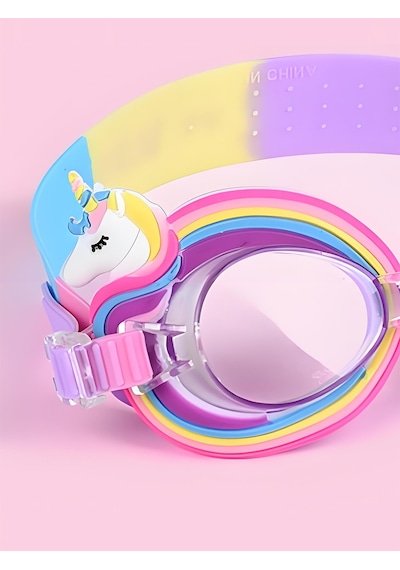 Denokids Kız Çocuk Deniz Gözlüğü Anti-fog Unicorn Renkli