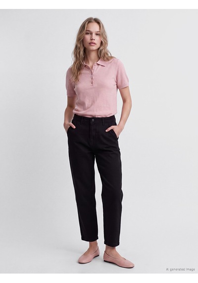 Lcw Jeans Siyah Carrot Fit Kadın Jean Pantolon