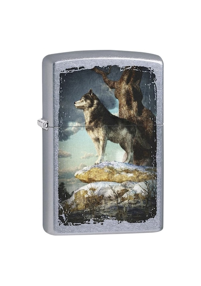 Zippo Wolf On The Lookout - Street Chrome Çakmak - 49007-00063-model22