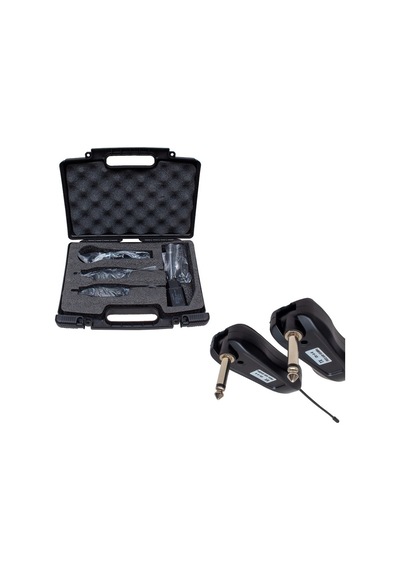 Magicvoice Gitar Tip Kablosuz Enstrüman Mikrofonu Üçlü Set Kablosuz Mikrofon 6.3 Mm Jack Girişli 30 Mt. Çekim Mesafe