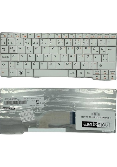 Lenovo Uyumlu Pk1308h3a40, Pk1308h3a64, S1n-t6500, S1n-t6582 Klavye Tr Beyaz