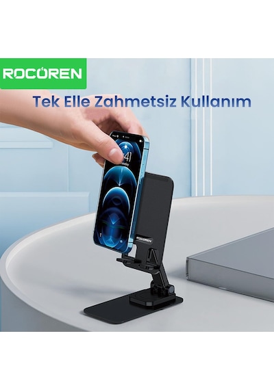 Tr 360 Dönebilen Katlanabilir Yükseklik Ve Eğim Ayarlı Telefon Tutucu Stand Diğer