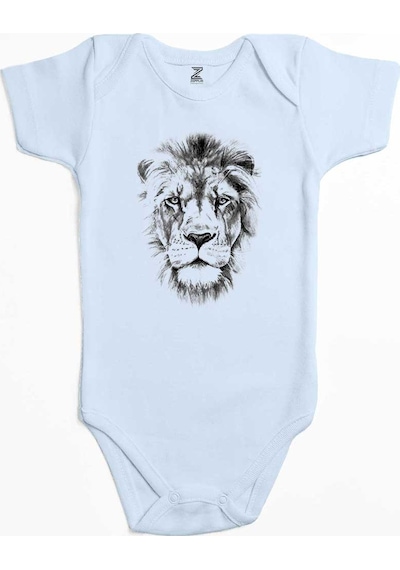 Zepplin Giyim Lion Face Sarı Bebek Body Zıbın