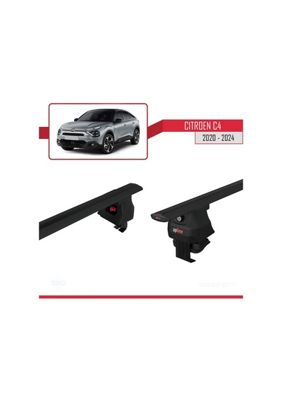 Citroen C4 2020 Ve Sonrası İle Uyumlu Ace-4 Ara Atkı Tavan Barı Siyah