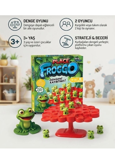 2'li Set Buz Tuzağı Strateji Oyunu Ve Denge Kurbağa Frog Oyunu Eğitici Aile Ve Çocuk Kutu Oyunu