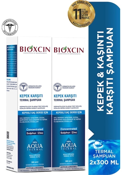 Aqua Thermal Kepek Karşıtı Şampuan 2x300 Ml Seti Kepek Kaşıntı Pullanma