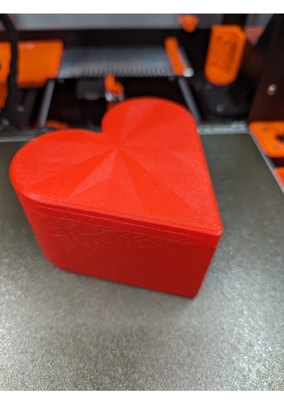 3d Baskı Kalp Şeklinde Kapaklı Hediye Kutusu Dekoratif Takı Yüzük Saklama Kutusu Sevgililer Günü 10x10x5 Cm