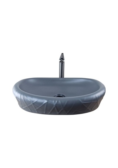 Mira 60 Cm Mat Gri Çanak Lavabo Renkli