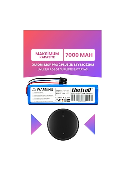 Xiaomi Mop Pro 2 Plus 3d Stytjo2zhm Uyumlu Batarya Maksimum Kapasite 7000mah