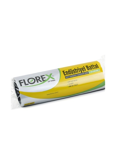 Florex Endüstriyel Battal Boy Çöp Torbası 72x95 Cm 10'lu Rulo Siyah 5 Rulo (50 Adet)