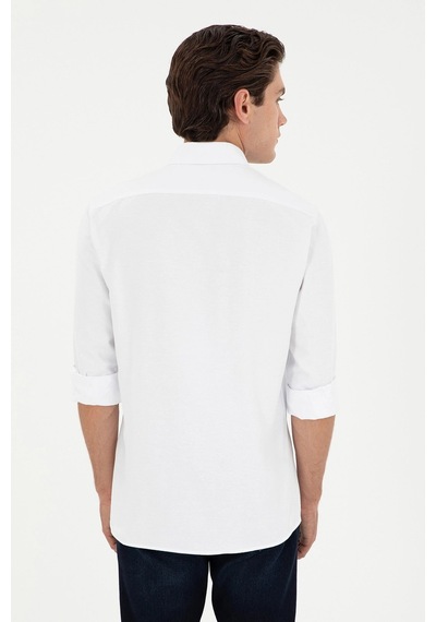 U.S. Polo Assn. Erkek Uzun Kol Slim Fit Gömlek 1962440 Beyaz U.S. Polo Assn. Erkek Uzun Kol Slim Fit Gömlek 1962440 Beyaz