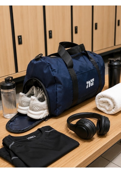 Newfull Sport Ayakkabı Bölmeli Astarlı Su Geçirmez Seyahat Ve Spor Çantası-orta Boy Lacivert