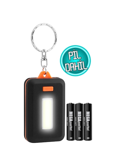 3 Modlu Anahtarlığa Takılan El Feneri Pil Dahil Mini Cob Led Küçük Lamba Işık Acil Durum Lambası