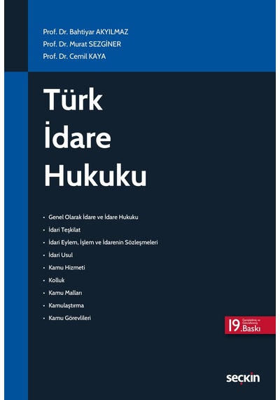Türk İdare Hukuku 19. Baskı Sku: Smgstkc70d598005