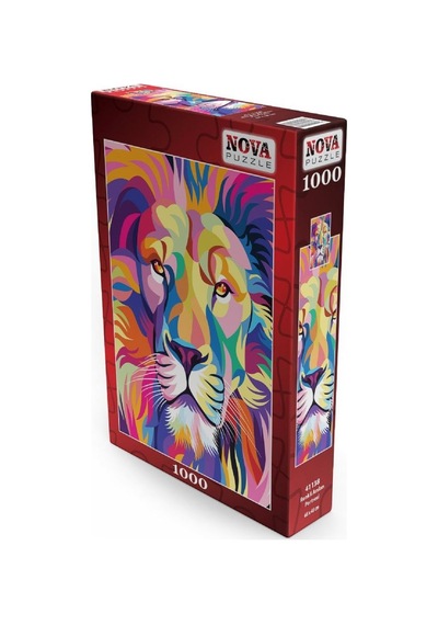 Nova 1000 Parça Renkli Aslan Portresi Puzzle