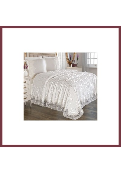 Storeşahin 3 Parça Şönil Pike Takımı Krem Shn0720