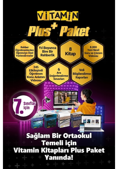 7. Sınıf Plus Paket Dijital Eğitim Seti MEB Uyumlu Dijital İçerikler 8 Kitap 8000 Yeni Nesil Soru 2 Haftada 1 Rehberlik Görüşmesi ve Veli Bilgilendirme Raporları
