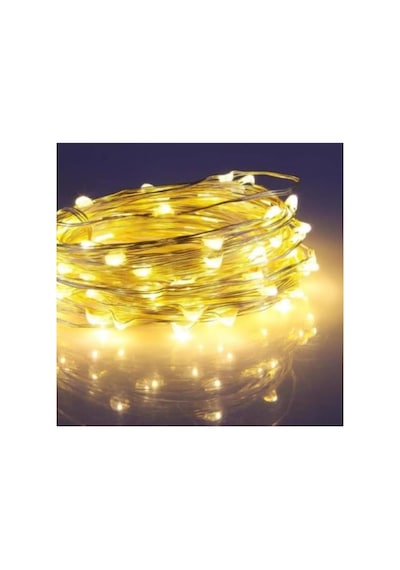 Kumandalı 8 Ayrı Moda Sahip 3mx3m 300 Cm X 300 Cm Perde Led 10 Saçaklı Gün Işığı Sarı