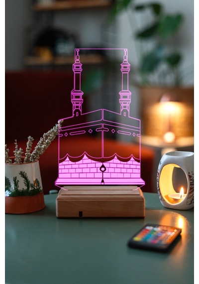 Özel Tasarım Mekke Masaüstü 3D Led Lamba
