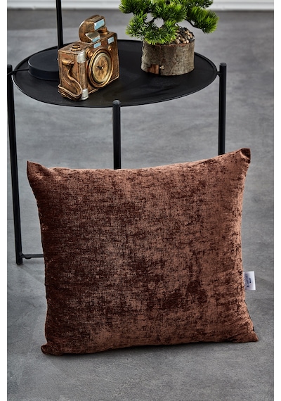 Komfort Home Düz Kahverengi İç Dolgulu Kırlent 45x45cm / 2 Adet Karışık/Çok Renkli