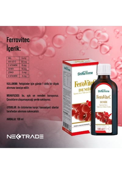 Aksu Vital - Shiffa Home Ferrovitec Demir Şurup 100 ML