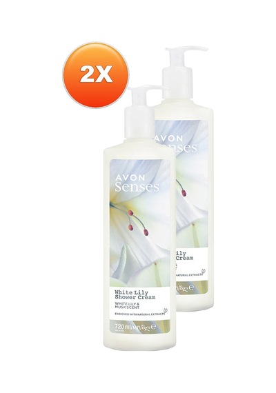 Avon Senses White Lily Beyaz Zambak Kokulu Duş Jeli 2 x 720 ML