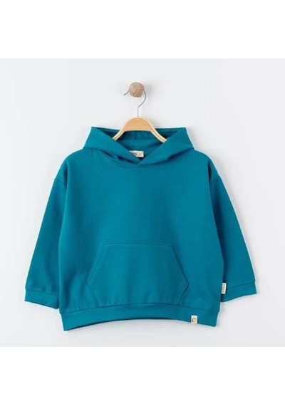 Tiffany Baby & Kids Tiffany Sweatshirt Kapüşonlu Oversize Theme Turkuaz
