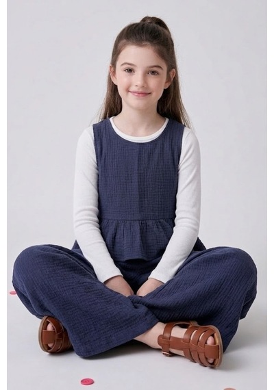 Angel&co. Girls Clothing Kız Çocuk Müslin Bluz Pantolon 2'li Takım Lacivert - 865558987 Lacivert Angel&co. Girls Clothing Kız Çocuk Müslin Bluz Pantolon 2'li Takım Lacivert - 865558987 Lacivert