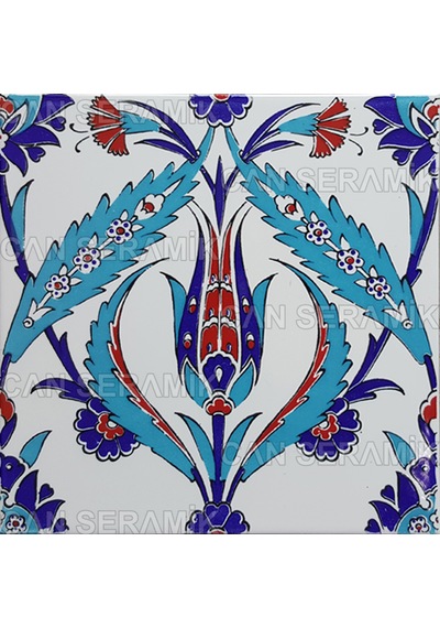 Can Seramik – 20x20 Cm. Cç-2 İznik Çini Karo 5' Li 1 Paket