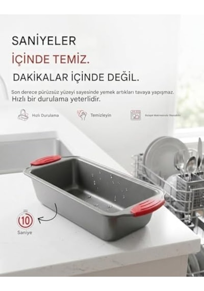 Profesyonel Baton Ekmek Ve Kek Kalıbı - Yapışmaz Karbon Çelik Granit Kaplama Fırın Kabı, Isıya Dayanıklı Dikdörtgen Somun Ve Kek Kalıbı .
