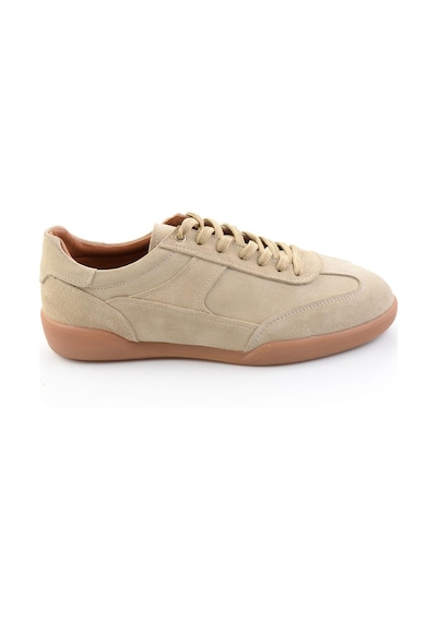 Bej Hakiki Deri Erkek Sneaker E01396002402 Bej