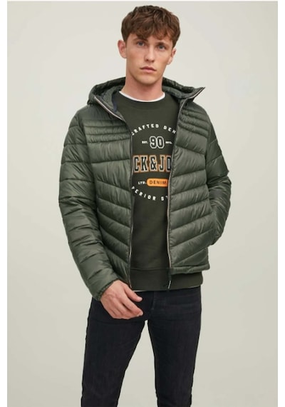 Jack & Jones Erkek Şişme Puffer Kapüşonlu Mont - 12211785 001