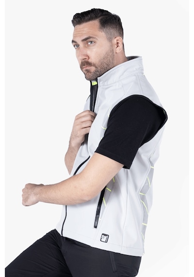 Tiger Softshell Yelek Açık Gri - Neon Sarı