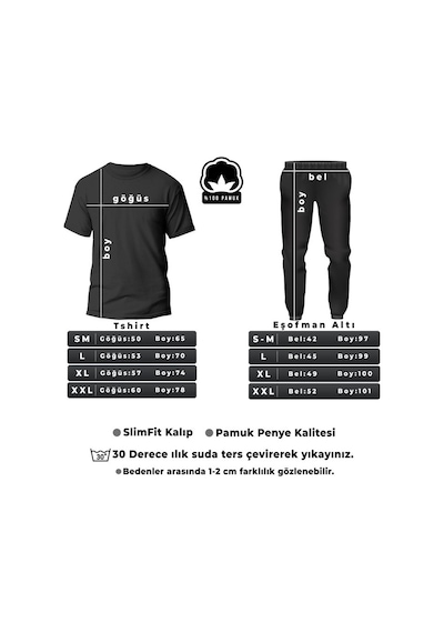 Uyguntarz Unisex Alpha Baskılı 2'li Eşofman Takımı Siyah