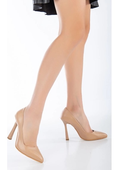Feles 10 Cm Topuklu Stiletto Kadın Topuklu Ayakkabı NUT