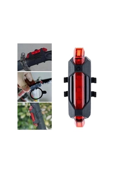 Usb Şarj Edilebilir Parlak Bisiklet Led Lamba Su Geçirmez Güvenlik Uyarı Arka Lamba Işığı Çok Renkli
